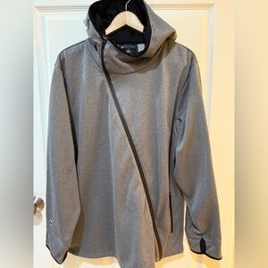 Holloway Gray Performance Jacket Asymmetrical Design lightweight fleece lining